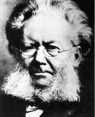 Henrik Ibsen (1828-1906) -Brand (-66) og Peer Gynt (-67) (oppgjør med romantikken) Først og fremst kjent for sine samfunnsdrama: