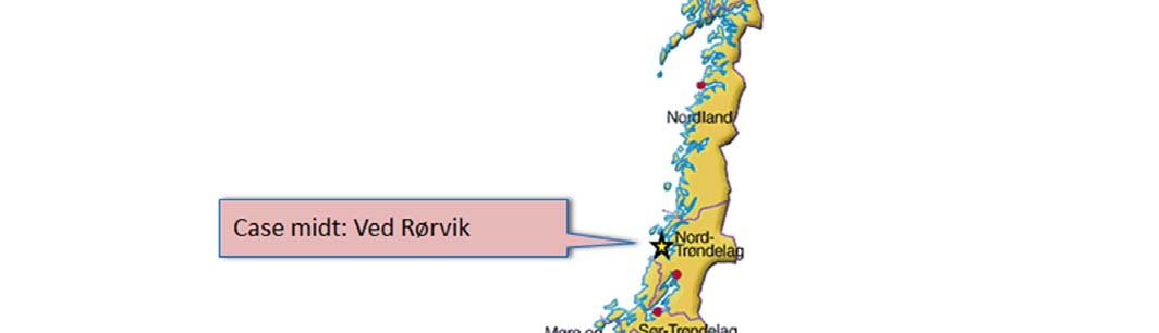For region Østlandet valgte vi et utslippspunkt i Ytre Oslofjord (det samme som i pilotundersøkelsen). For Sørlandet valgte vi innseilingen til Kristiansand.