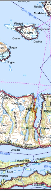 Jordens krumning vil ha liten betydning for visuell effekt under norske forhold hvis