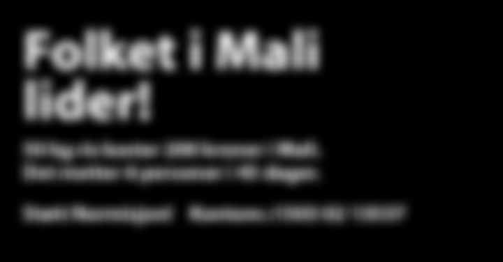 Rolf Kjøde Gi med mobil: Send «mali» til 2160 Du gir da en gave på kr 200, Introduksjonspris kun kr. 368, (ord.pris kr. 495, ) for et helt år! Bestill abonnement her: www.agenda316.no Tlf.