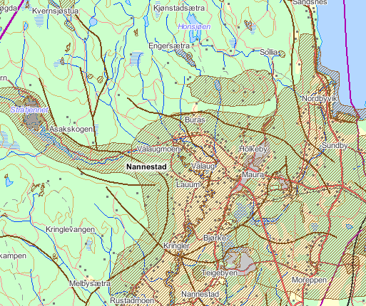 rv35, men denne veien er stengt med bom og er dermed ikke åpen for allmenn biltrafikk. Skogbilveien benyttes mye av turgåere og til trening av hest. Figur 1.