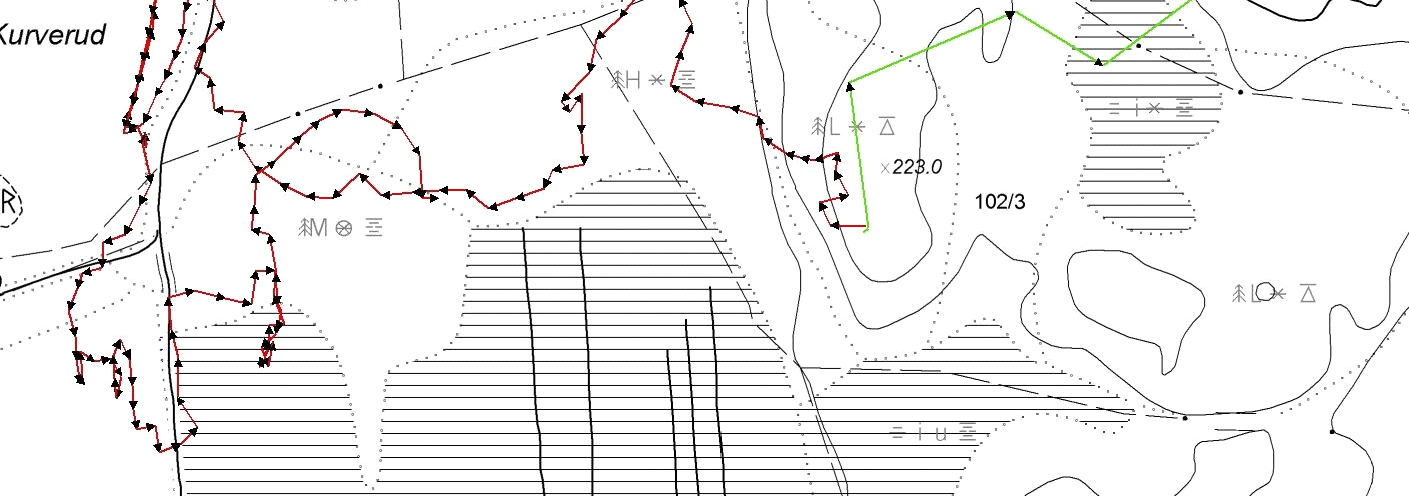 n passerer første gang kl 17:30 Elgen var her kl