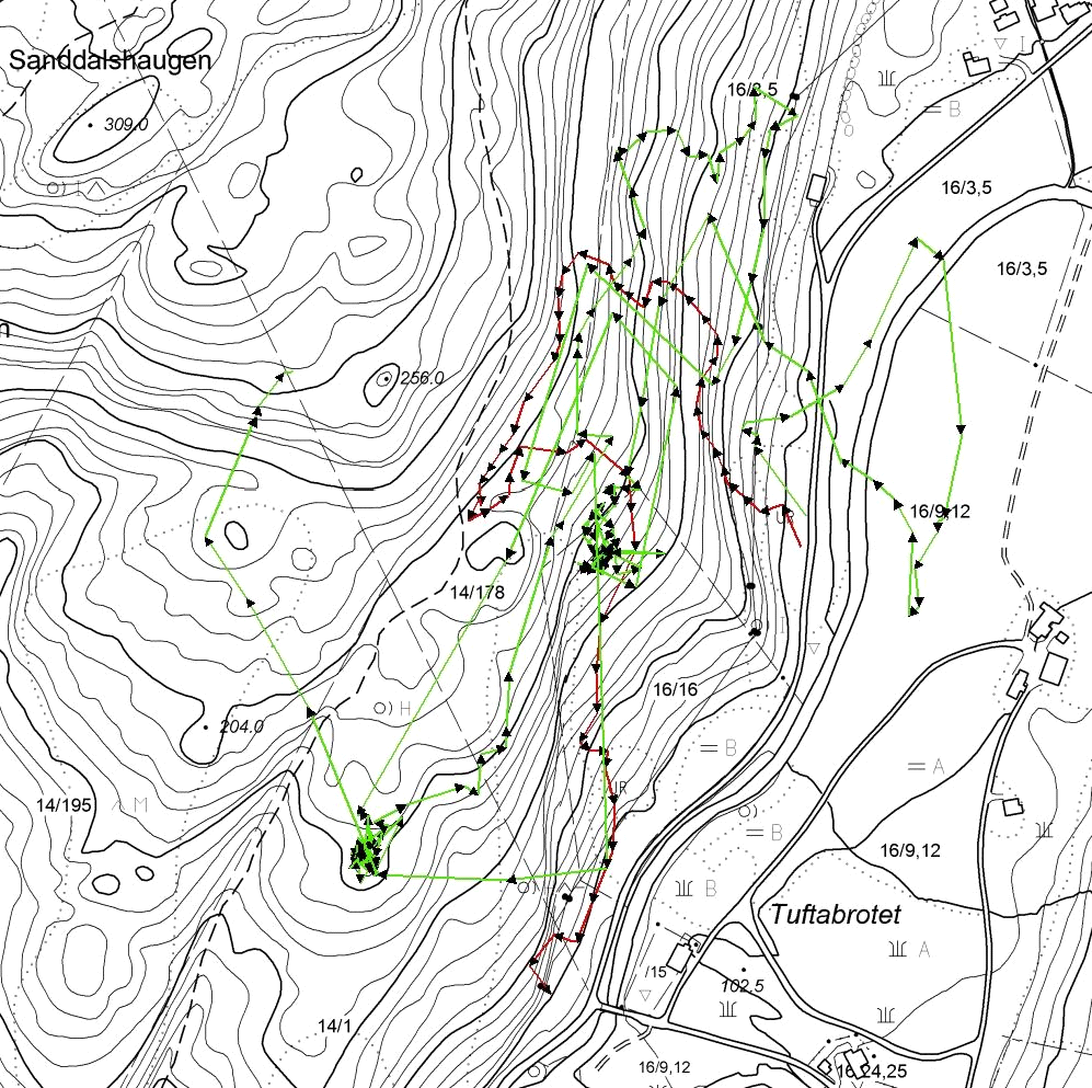 Hjort støkket kl. 10:15-30/8 2010 Ettersøk startet kl.