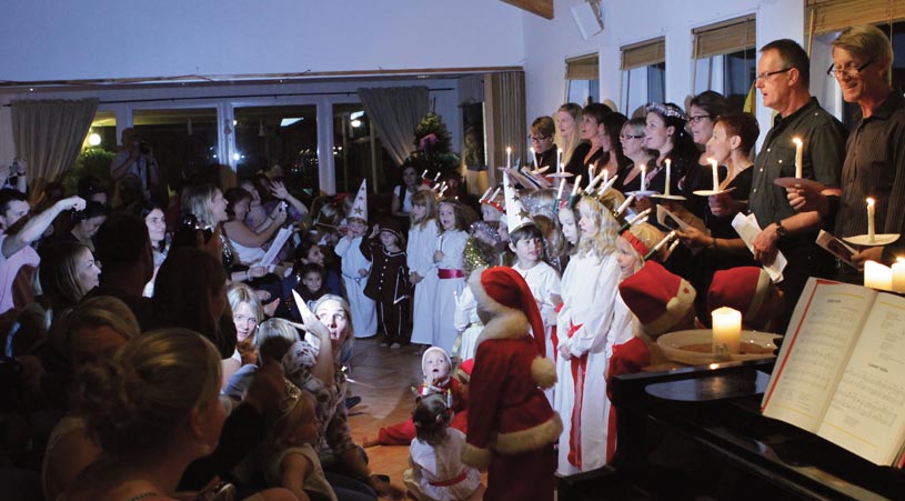 desember: Miniorer-barna øver til Lucia 12. desember: Fire vielser i Sjømannskirken (12/12/12!) 13. desember: Stor Luciafeiring med Sjømannskirken 15.