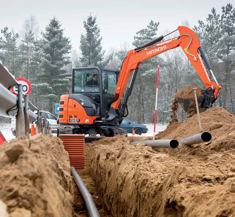 prosjekter. Hver har automatisk valg av hastighetsområde, som automatisk reduserer farten til graveren etter belastningen.