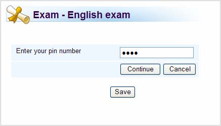 Figur 6: Skriv inn PIN-kode Kandidatene kan imidlertid få tilgang til noe av innholdet i it s learning, gjennom en funksjon som kalles Tillatte hjelpemidler.