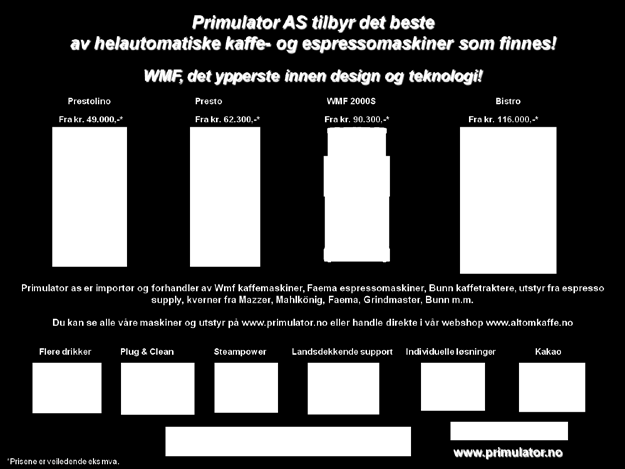 Ø Du kan velge både kokmalt kaffe, filterkaffe eller presskannemalt kaffe som nå er å få kjøpt, men det aller beste er selvsagt om du selv maler kaffen.