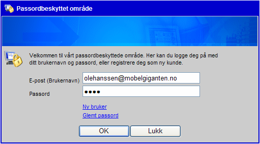 SLIK BRUKER DU SYSTEMET Trinn 4: Slik logger du deg inn på forhandlersidene Slik logger forhandlerne seg inn på forhandlersidene Etter at forhandlerne har klikket seg inn på `Forhandlersider fra