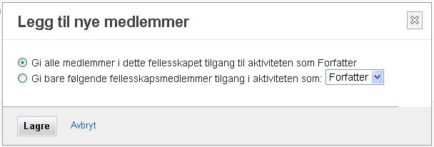 4. Når du er ferdig med å legge til medlemmer i aktiviteten, klikker du på Lagre.