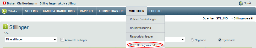 Hvordan vil den planlagte rapportkjøringen se ut nå? 1. Rapportsenteret: Når det er satt opp en kjøreplan for rapporten, vil ikon for kjøreplan endre seg i Rapportsenteret.