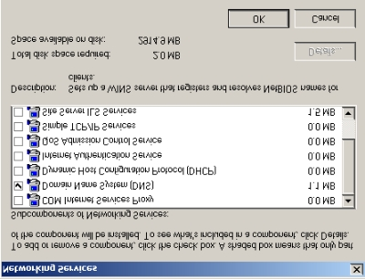 1. Gå til Add/remove software og legg til windows- komponenten DNSserver. Trykk START, velg SETTINGS og CONTROL PANEL. Dobbelklikk på ikonet ADD/REMOVE PROGRAMS.