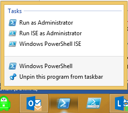 Intro til PowerShell side 7 av 12 PowerShell som administrator Nå skal vi lære rask hvordan en kjører PowerShell som administrator.