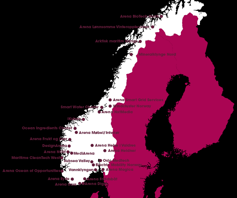 Arena-prosessen videre o Prosjektskisse levert gjennom første nåløye o Signerte partneravtaler o Innspill på søknad fra partnerne i klyngen o Utarbeide fullstendig prosjektsøknad o