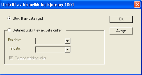 Dette starter forhåndsvisning av faktura hvor man kan se detaljene på ordren. Se eksempel på visning neste side: I ajourhold av kjøretøy og fanen Historikk kan man skrive ut fra historikken.