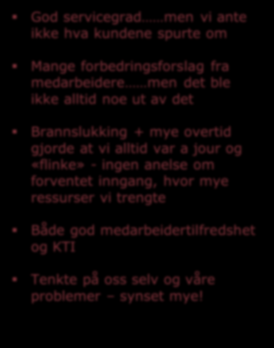 Hvordan hadde vi det før Lean?