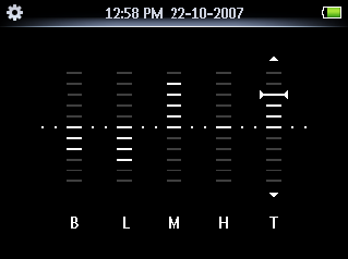 Innstillinger Alternativer Flere alternativer Skjermsparer Av / Klokke / Demo Klokkeslett og dato Innstillinger for klokkeslett Angi klokkeslettformat 12 timer / 24 timer Angi klokkeslett