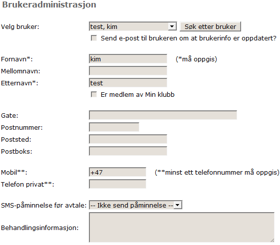 3.2.2.15 Mine avtaler Mine avtaler er tilgjengelig i menyen når man er pålogget som kunde Viser en liste over avtaler brukeren har bestilt. Her har man mulighet til å endre på avtalen og slette den.