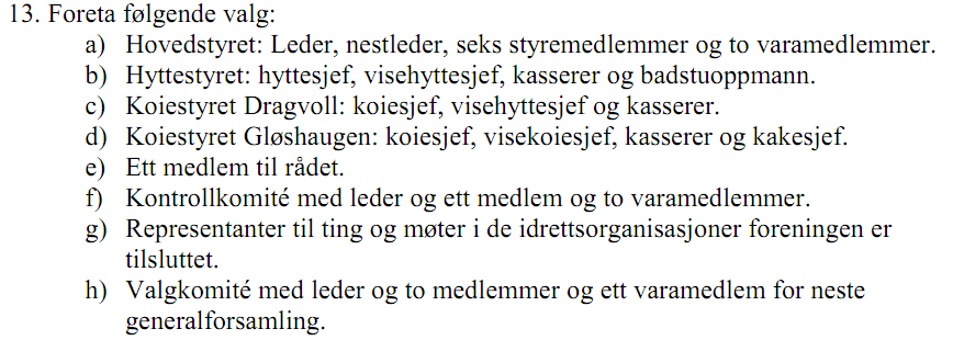 Forslag til vedtak: Generalforsamlingen godkjenner statuttendringene. Statuttene er endret i samarbeid med hovedstyret og rådet og hovedstyret og rådet stiller seg positive til statuttendringen.