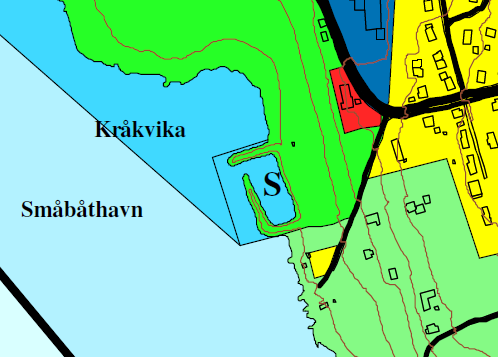 Sak 98/10 lav vannstand i fjorden). Krav og hensyn: Kommunedelplan for Hov og Fall 2001 2010. Arealdelen med tilhørende bestemmelser.