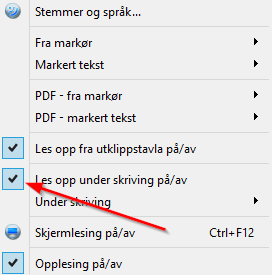 ute etter. Også på læringsplattformene er det mange sider som inneholder mye skrift og informasjon. Skjermlesingen kan hjelpe en til å få oversikt og lytte ut hva som er informasjon til akkurat meg.