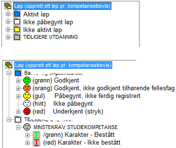 3. For å tilby egenvurdering på web-søk, eller registrere vurderingsresultat, eller detaljert kartlegging, må aktuelle fag innen programområdet velges.