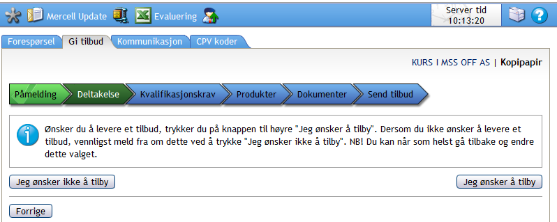 3 Gi tilbud 3.1 Hvordan melder du deg på konkurransen? Klikk på følgende symbol øverst til høyre for å melde deg på konkurransen: 3.