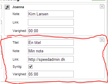 Figur 20 viser eksempel på fritekst innslag.