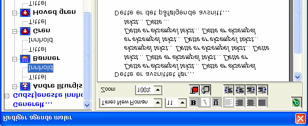 Velg tekstformat for tittelen De vanlige valg for tekstformatering er tilgjengelige. Du kan også velge farge på tekst og på bakgrunn. Ved å klikke på kan du se på resultatet i forhåndsvisning.