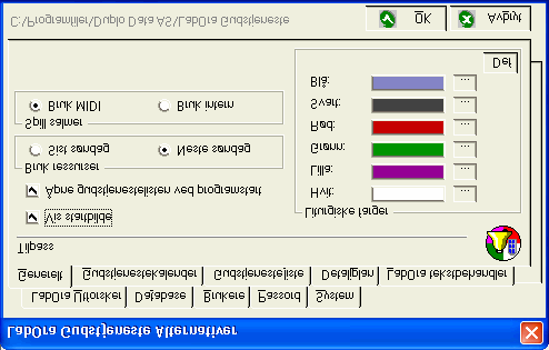 Alternativer Den enkelte bruker kan velge mellom en del alternativer for programmets utseende og for en del funksjoner.