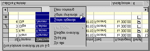 Velg filtype Microsoft Access (*.mdb). Kartoteket blir eksportert til valgt database. Rediger overskrift Sett markøren på feltoverskriften. høyre museknapp. Velg Rediger overskrift.