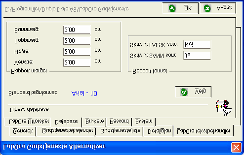 Standard tegnformat på for å endre standard tegnformat. Rapport marger Velg standard rapport marger.