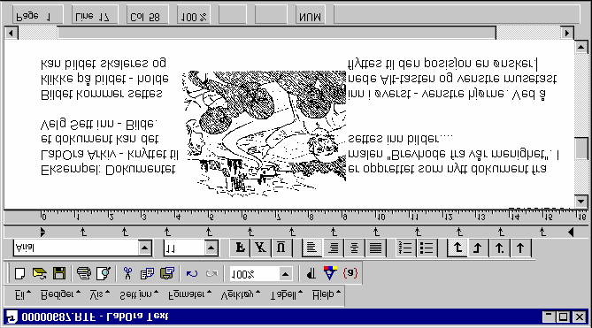 Sett markøren på den stiplede linja. Hold nede Alt tasten.