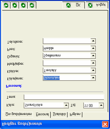 Velg Personal til gudstjenesten. Hvis det mangler stillingskategorier legges disse til som egne felt i Verktøy rediger layout.