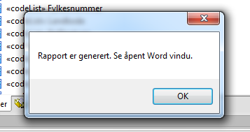 Merk og kopier alt innhold i det produserte dokumentet, og lim det inn i produktspesifikasjonsdokumentet under kapittel/vedlegg for SOSI-formatrealisering.