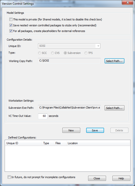 Side:19 av 39 Statens I Version Control Settings skriv inn SOSI som Unique ID, huk av Subversion og kontroller at Working Copy Path er C:\SOSI 2. Endre til dette om nødvendig.