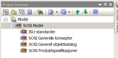 Side:24 av 39 Statens «Project Browser» i EA vil da se ut som på bildet under.