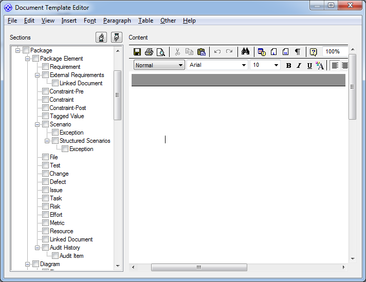 Side:34 av 39 Statens I Document Template Editor, velg fra hovedmenyen på øverste linje File -> Import. NB!