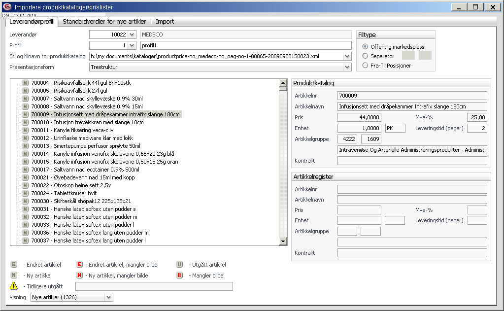 Utgåtte artikler blir ikke vist i WEB, men ligger fremdeles i windows (pga statistikk og oppslag i tidligere bestillinger).