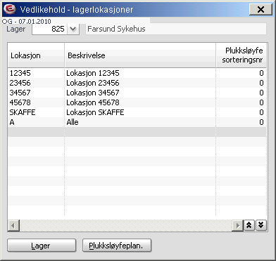 Dersom lageret skal brukes som et varelager hvor du holder styr på beholdningene må ytterligere informasjon legges inn. Se videre dokumentasjon under kursdokumentet Enterprise Lagerstyring.