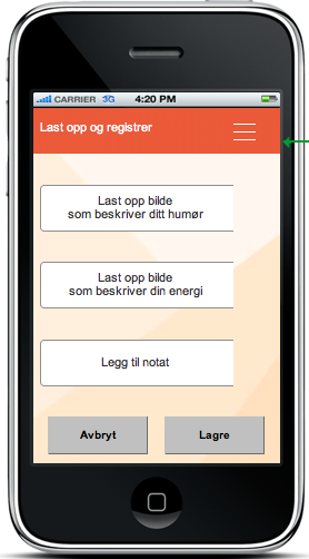 Jeg valgte å lage tre ulike designforslag med tanke på registeringen.