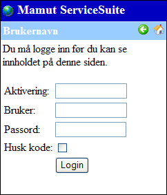 LOGGE INN TIL MAMUT SERVICESUITE VIA INTERNETT LOGGE INN TIL MAMUT SERVICESUITE VIA INTERNETT For å kunne logge inn til Mamut ServiceSuite via Internett trenger du en kompatibel mobil enhet.