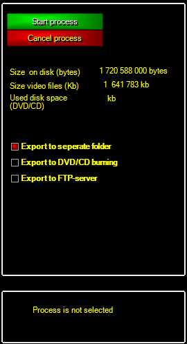 Eksporten går gjennom en rekke forskjellige rutiner og bygger opp en eksportdatabase som er en eksakt kopi av den analysen du eksporterer. Til slutt blir alle videofiler kopiert inn i eksport-mappen.