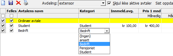 Kundebehandling Opprettelse av kontrakt I menyen kundebehandling vil en kunne opprette kontrakt. Ved opprettelse av kontrakt er det noen faktorer som må på plass først. 1. Prisliste 2.