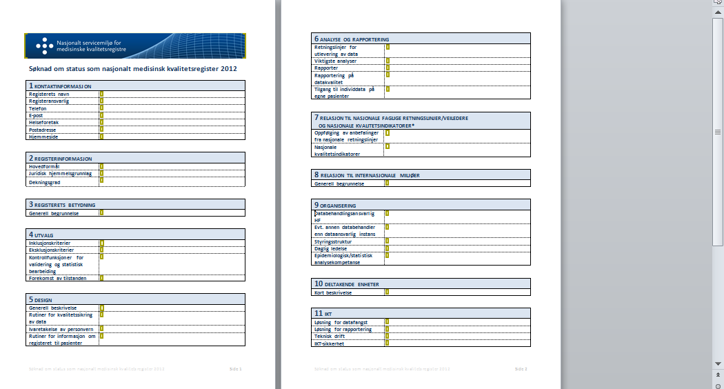 Hvor lenge skal et kvalitetsregister vare? Kan kvalitetsregisteret identifisere og prøve ut kvalitetsindikatorer som siden kan brukes til å måle kvalitet ved pasienters møte med helsetjenesten?