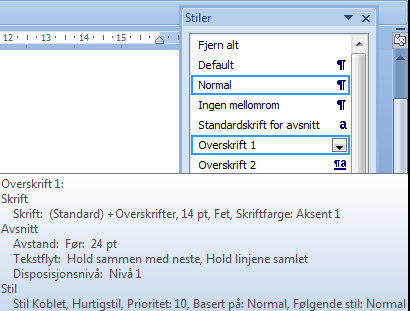 2. Viktige sjekkpunkter 2.1. Fokuser på dokumentstruktur Bruk tekstbehandlerens innebygde stiler (for eksempel overskrifter) for å lage god struktur i dokumentet og kontrollere typografi og layout.