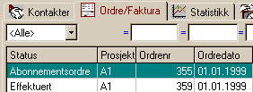 Tilbud/Ordre/Faktura/Innkjøp TOLFI 144 Trykk OK og avslutt både abonnementsutskrift og skjermbildet for abonnementsordre.