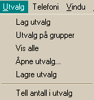 163 Corrado hjelp 16 Utvalgsfunksjonen 16.1 Lage utvalg av dataene dine I mange tilfeller ønsker du å lage utvalg av dataene dine.