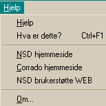 39 Corrado hjelp Hjelp menyen: Det er forøvrig viktig å være klar over at de fleste funksjoner kan utføres på flere