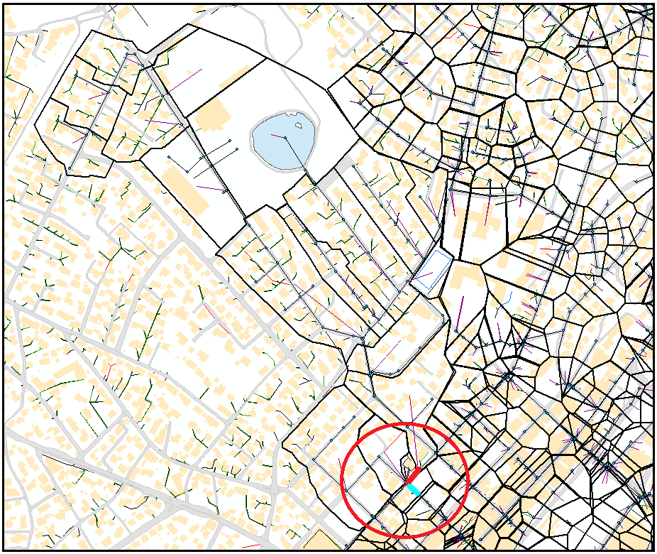 5.2. Generelt om simuleringene i Mike Urban Simuleringene i Mike Urban ble gjort med modellen for Sandnes sentrum, inkludert den nye delen for Trones-feltet.