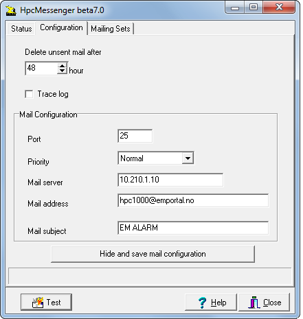 Konfigurering og installasjons håndbok Side: 62 av 133 Delete unsent mail after En konfigurasjonsparameter som definerer hvor gamle filer som kan bli liggende i systemet dersom de feiler ved sending.
